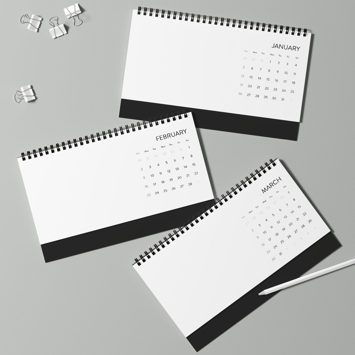 Desktop Calendar (2025 grid) - Ron Bell